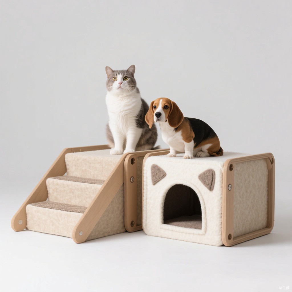Pet Stairs + Cat Cave Starter Bundle — wholesale pet products by Yiwu Pet Factory